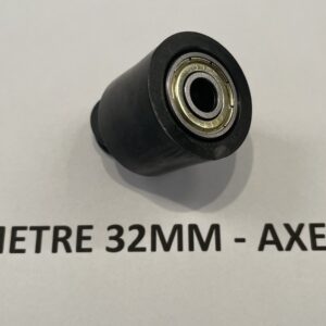 Roulette guide chaine diamètre 32mm axe M8